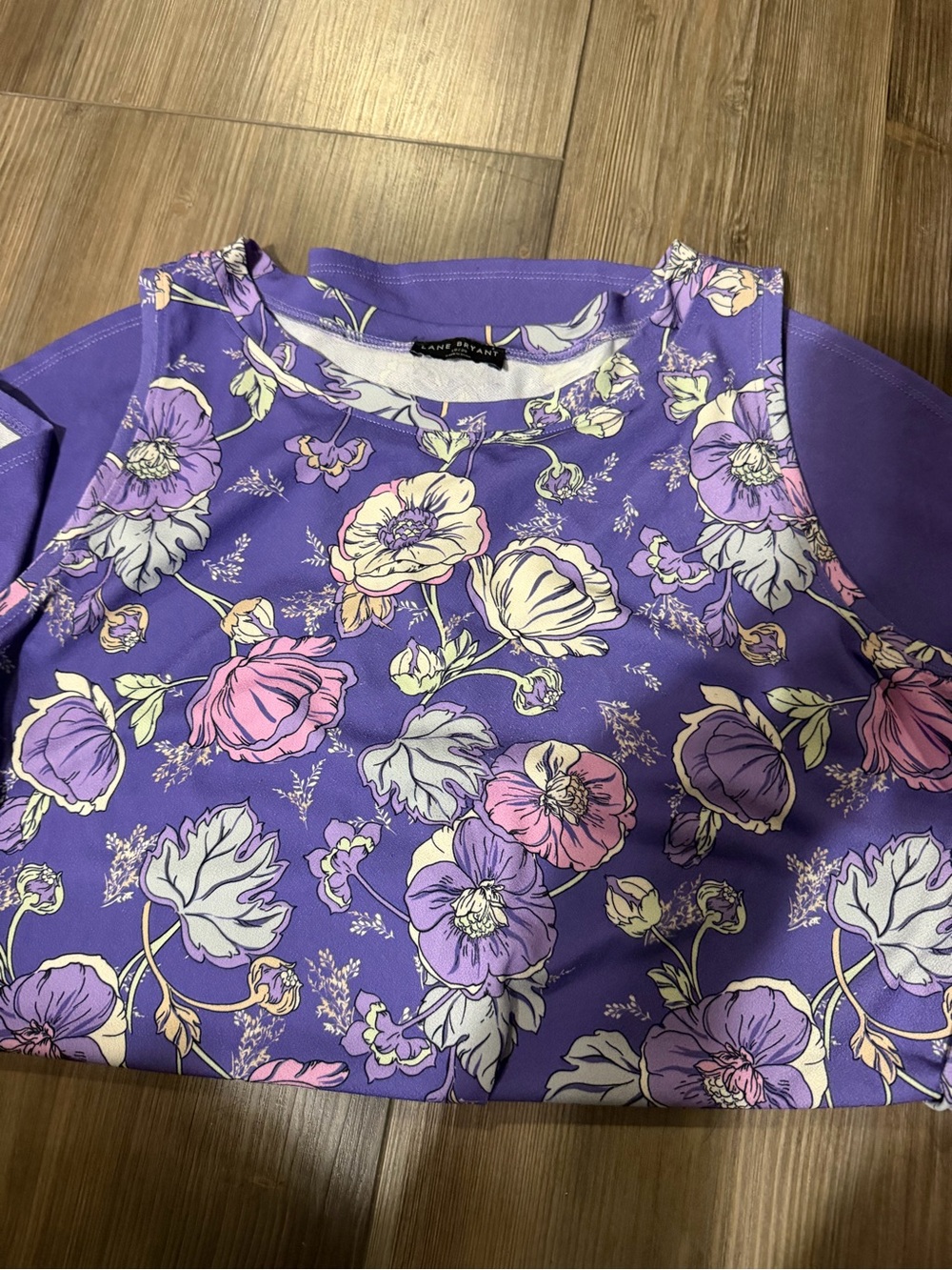 Lane Bryant Purple Floral Swing Tank - Picture 3 of 5